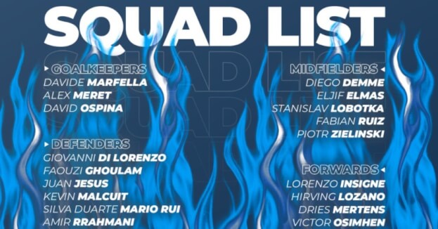 Napoli-Salernitana, convocati di Spalletti: tornano sia Ospina che Insigne