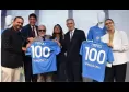 Maglia Napoli Centenario presentata a bordo di MSC World Europa! De Laurentiis: "Impegno a continuare a crescere" | FOTO