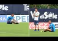 Politano e Spinazzola <i>inseparabili</i> anche durante lo stretching | FOTO CN24