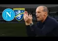 Napoli-Frosinone, la probabile formazione di Allegri da Sky: difesa a 3 e dubbio Di Lorenzo-Politano | FOTO