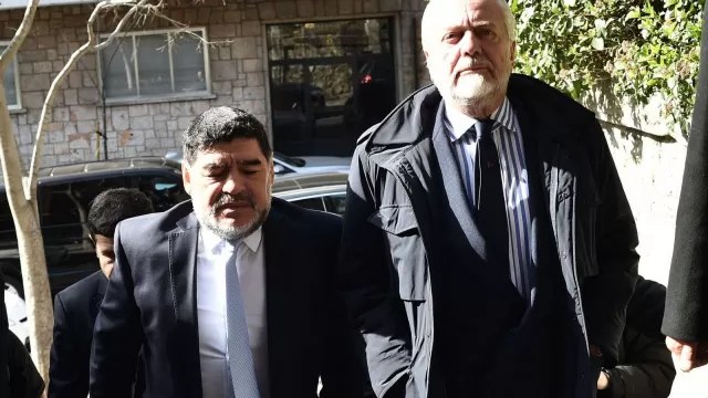 Maradona e De Laurentiis al pranzo della Uefa