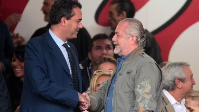 De Magistris e De Laurentiis in tribuna al San Paolo