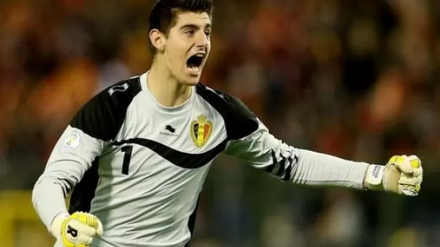 Thibaut Courtois con la maglia del Belgio