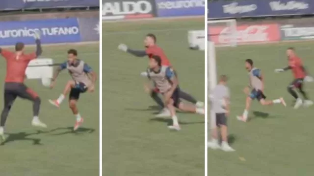 Gol Ngonge in allenamento