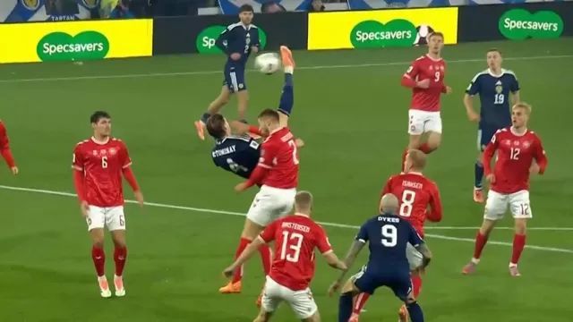 Gol Mctominay in Scozia-Danimarca