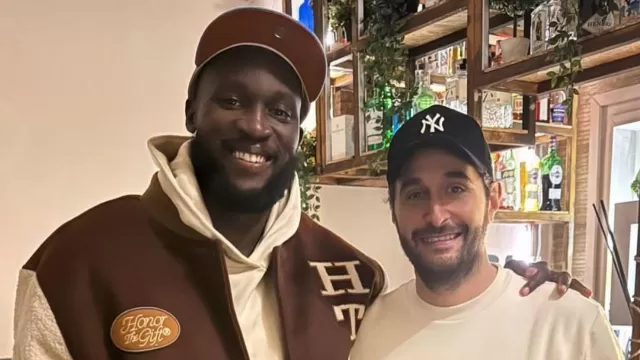 Romelu Lukaku a cena a Pozzuoli