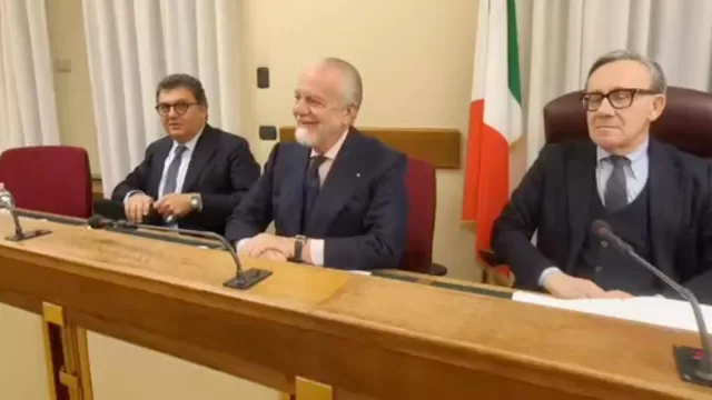 De Laurentiis e il suo avvocato Fulgeri