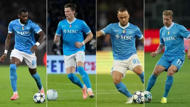 Anguissa, McTominay, Lobotka e De Bruyne
