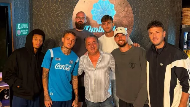 Giocatori del Napoli a Roccaraso