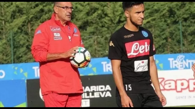 Adam Ounas e Maurizio Sarri: il giocatore ha svolto lavoro differenziato