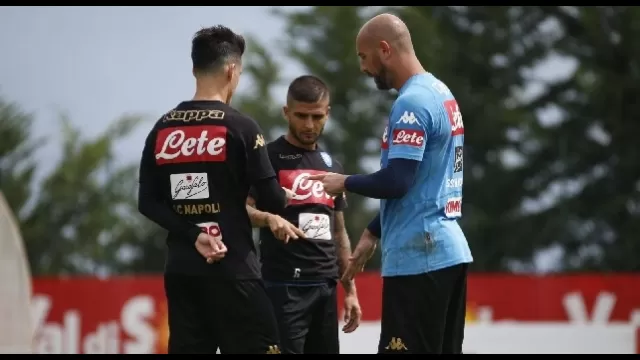 Callejon, Insigne e Reina in allenamento