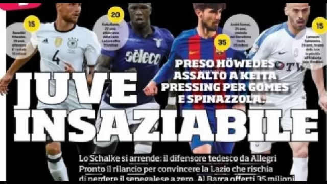 La prima pagina del Corriere dello Sport: "Suarez, colpo Champions"