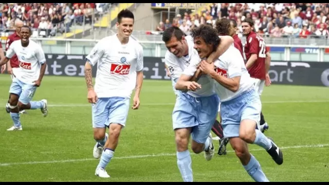 Matteo Contini esulta in Torino - Napoli