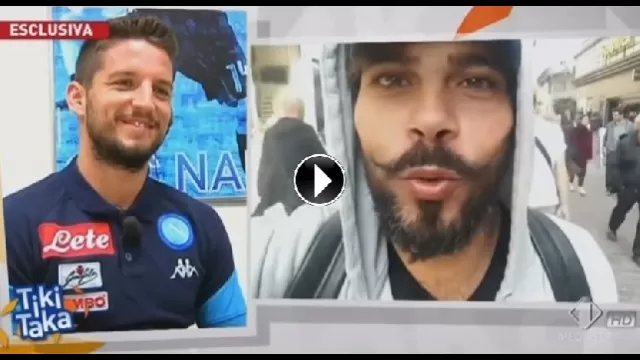 Il siparietto di Mertens con l'attore di Gomorra