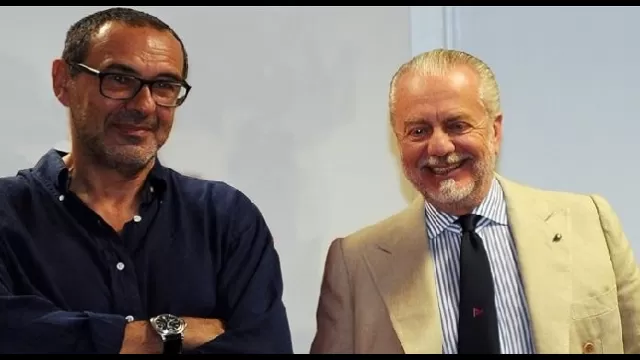 Maurizio Sarri ed Aurelio De Laurentiis