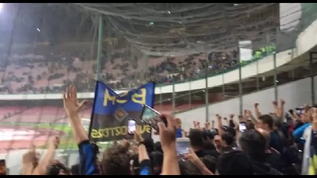 Coro tifosi Inter Vesuvio, Napoli-Inter 0-0 settore ospiti