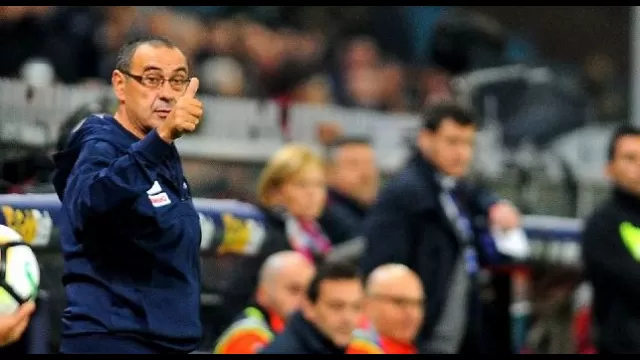 Sarri in panchina contro il Manchester City