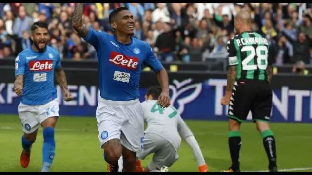 Allan festeggia il gol