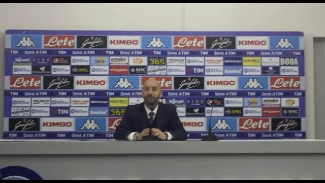 Christian Bucchi in conferenza stampa dopo Napoli-Sassuolo