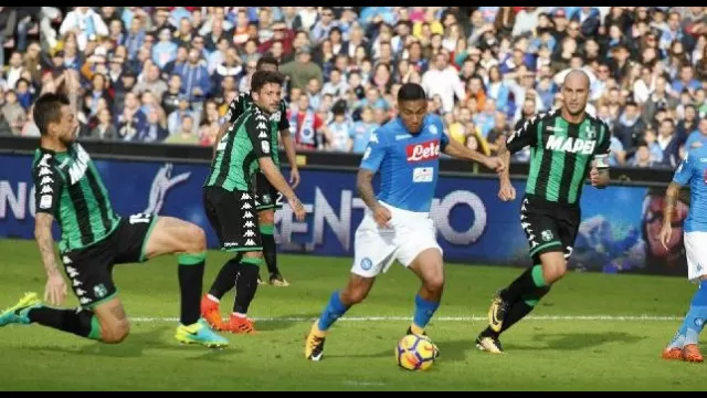 Allan in azione col Napoli contro il Sassuolo