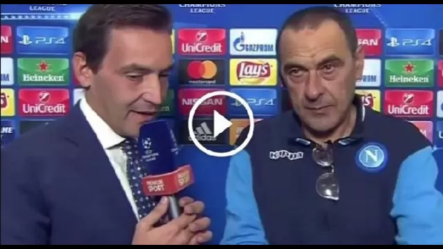 Napoli-Manchester City 2-4, intervista Maurizio Sarri Mediaset