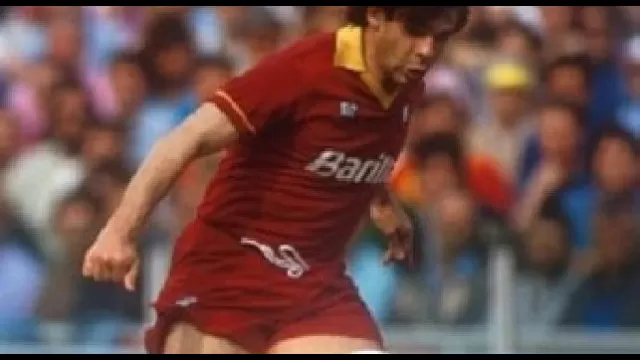 Sebastiano Nela in azione con la maglia della Roma