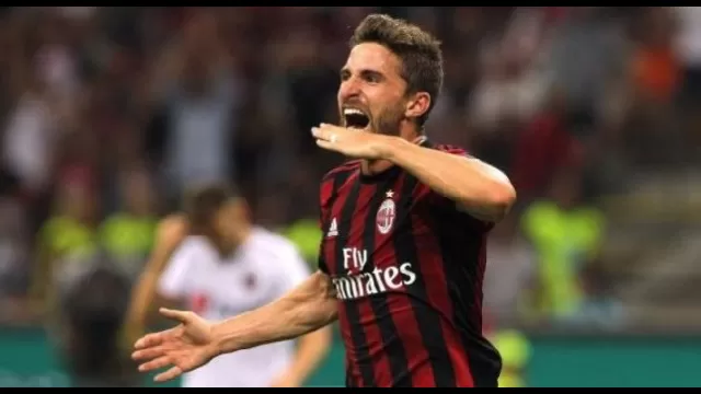Borini con la maglia del Milan