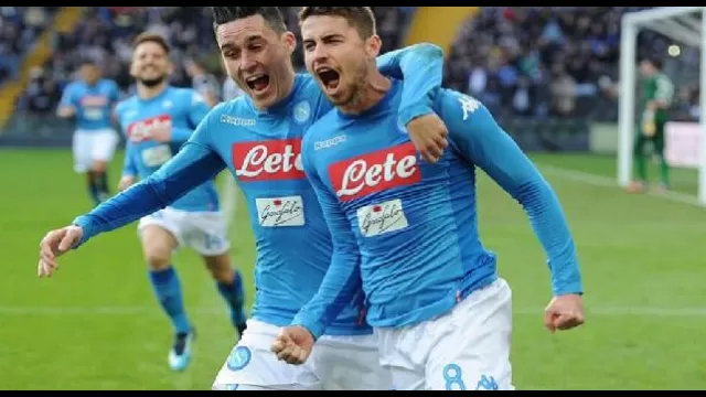Jorginho esulta con Callejon