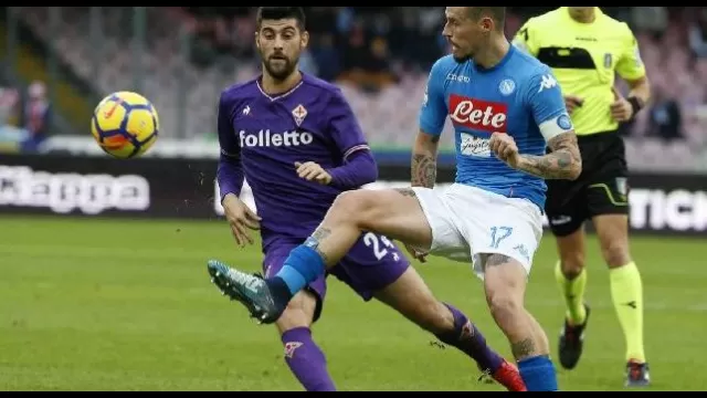 Benassi e Hamsik in Napoli - Fiorentina