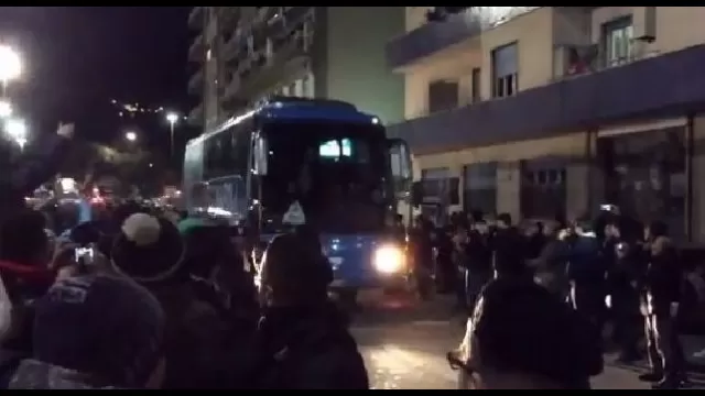 Pullman del Napoli arrivato al San Paolo