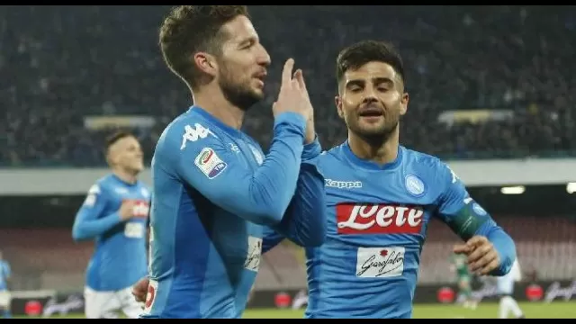 Mertens e Insigne in Napoli - Lazio al San Paolo