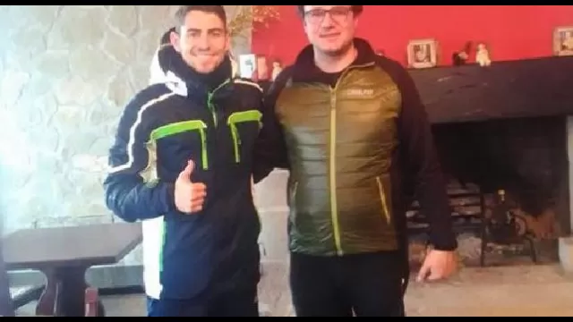 Jorginho a Roccaraso in tuta da neve