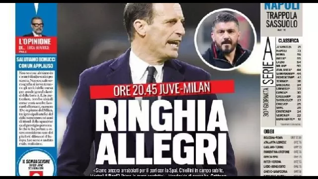La prima pagina di Tuttosport
