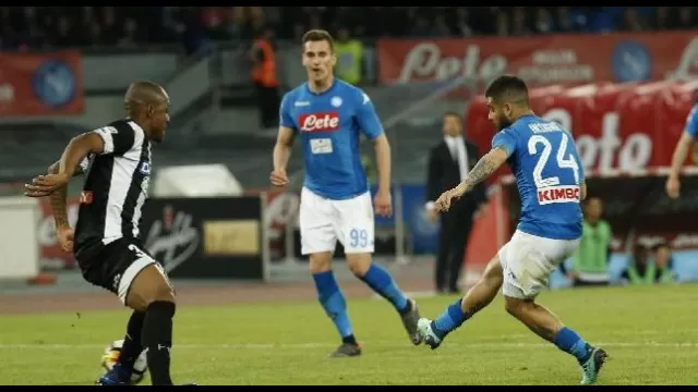 Lorenzo Insigne contro l'Udinese