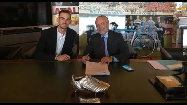 Fabian Ruiz e Aurelio De Laurentiis