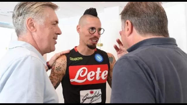 Carlo Ancelotti e Marek Hamsik