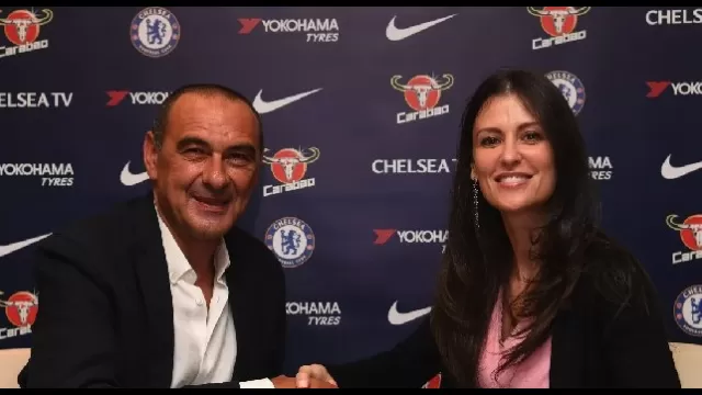 Maurizio Sarri e Marina Granovskaia