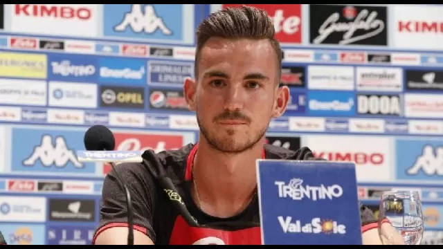 Fabian Ruiz nell'incontro tra calciatori del Napoli e tifosi