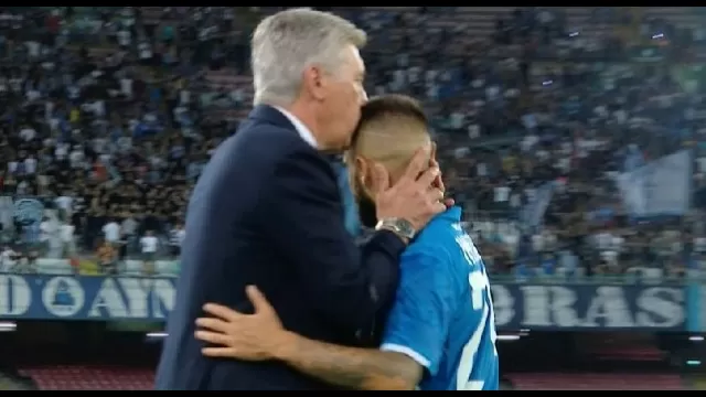 Carlo Ancelotti e Lorenzo Insigne