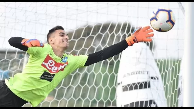 Alex Meret in allenamento