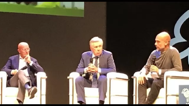Ancelotti con Sacchi e Guardiola al Festival dello Sport