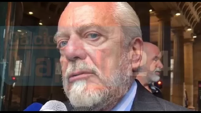 Aurelio De Laurentiis dopo il pranzo Uefa a Parigi