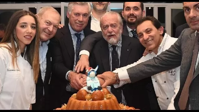 Carlo Ancelotti e Aurelio De Laurentiis a Villa D'Angelo