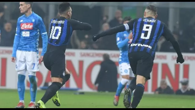 Inter - Napoli 1-0 gol Lautaro Martinez
