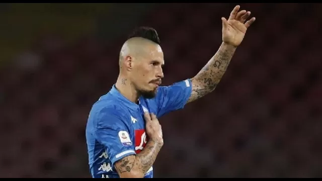 Il saluto di Marek Hamsik dopo Napoli-Sampdoria