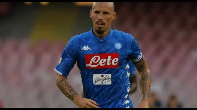 Hamsik con la maglia del Napoli