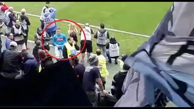 Settore Ospiti Frosinone: contestazione Ultras Napoli