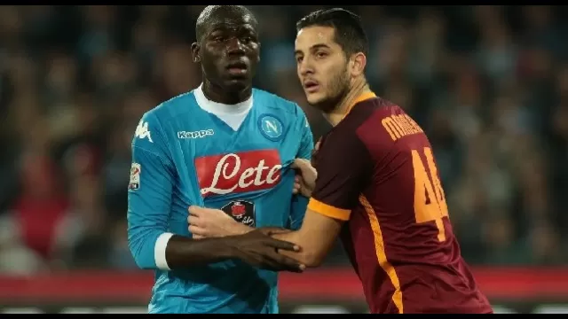 Kalidou Koulibaly e Kostas Manolas durante Napoli-Roma
