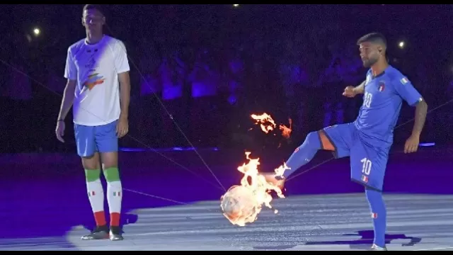 Lorenzo Insigne alla cerimonia delle Universiadi
