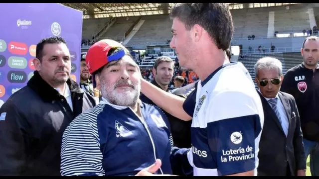 Jos&egrave; Paradela e Diego Armando Maradona